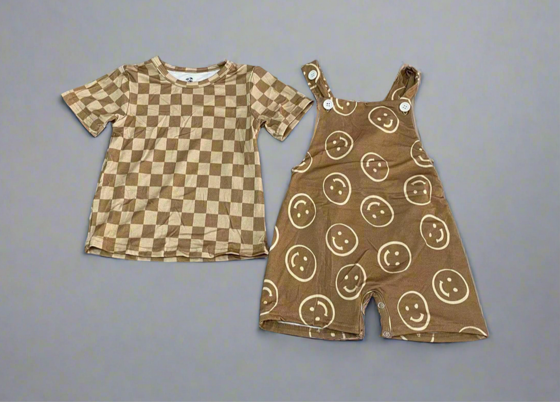 Sunkissed Smiles Overalls Set