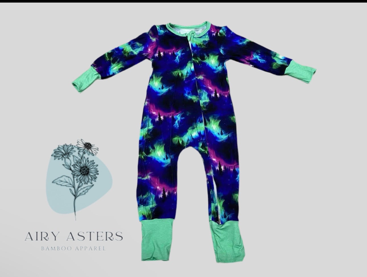 Aurora Adventures Zip Up Rompers