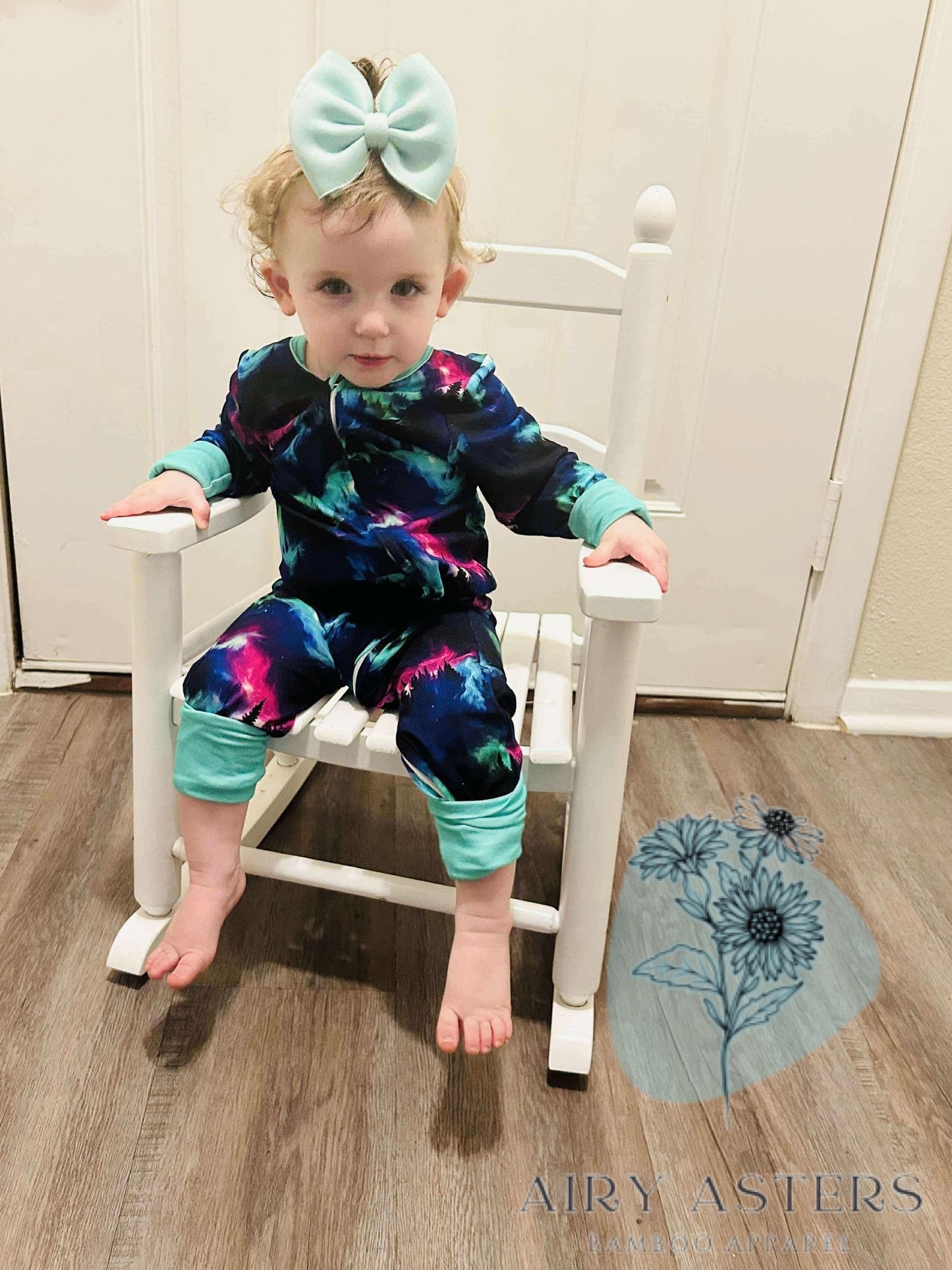 Aurora Adventures Zip Up Rompers