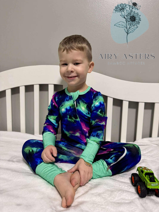 Aurora Adventures Zip Up Rompers