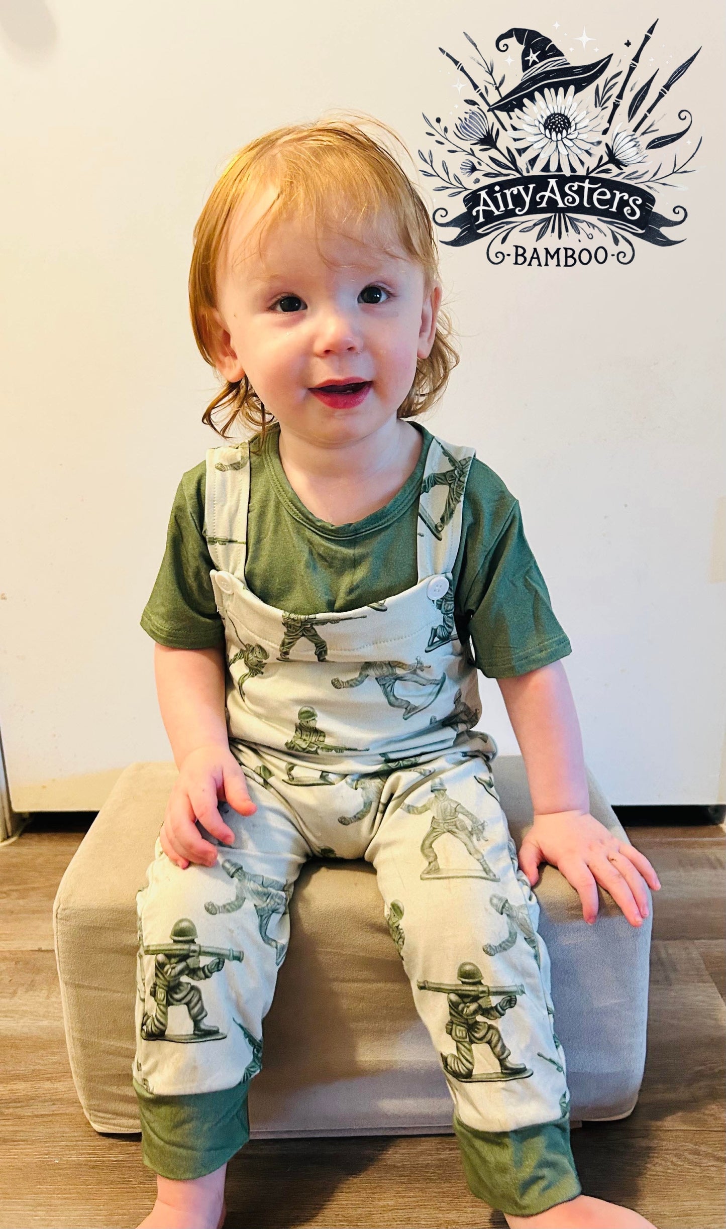 Little Green Heroes Overall Set